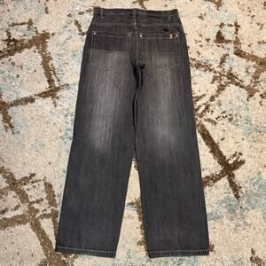 Vintage Southpole Red Tab Black Baggy Jeans Size 32x32 Y2K Wide Leg